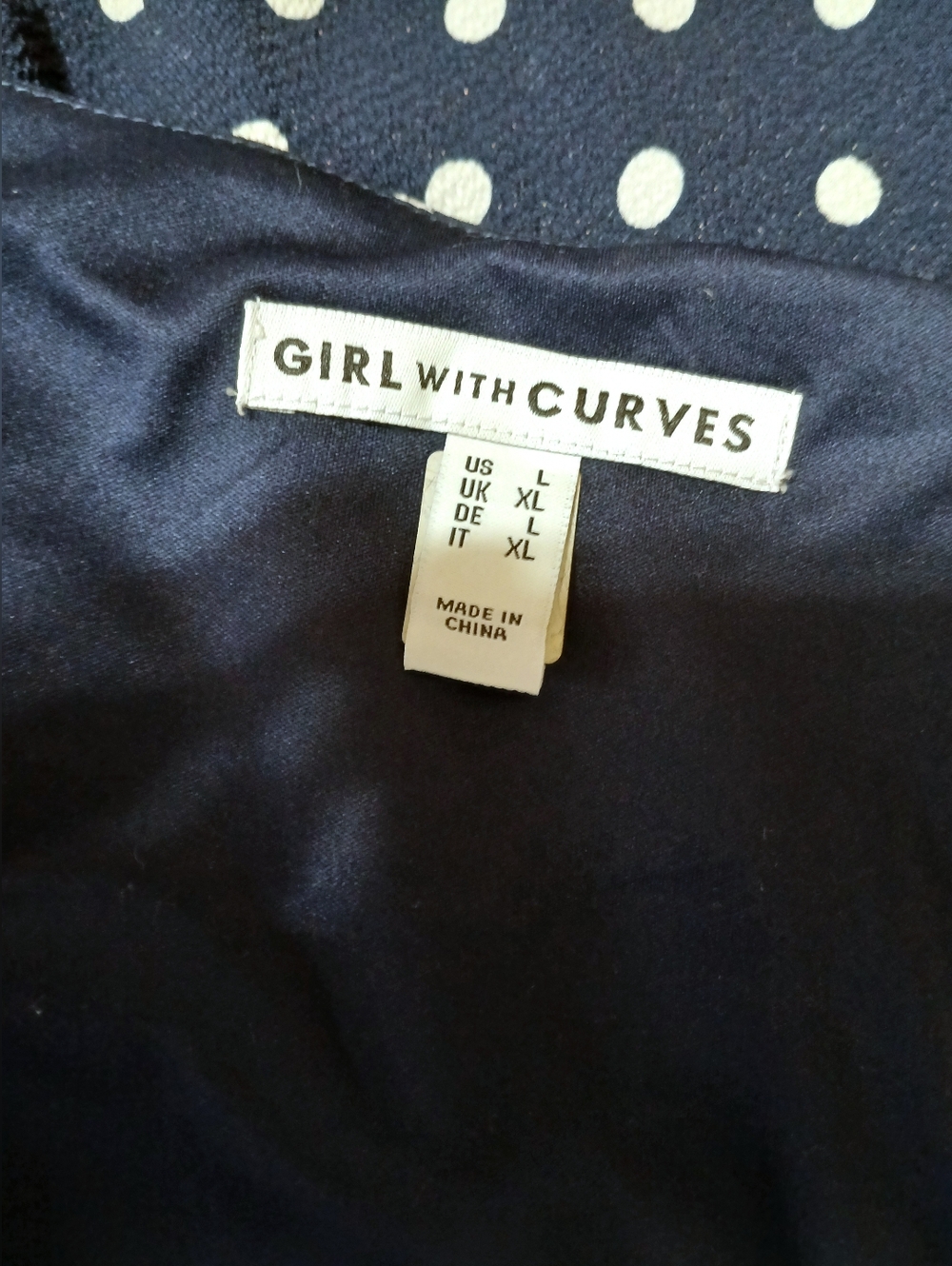 Large Chiffon Ruffle Midi Dress Navy Polka Dot - Picture 4 of 5